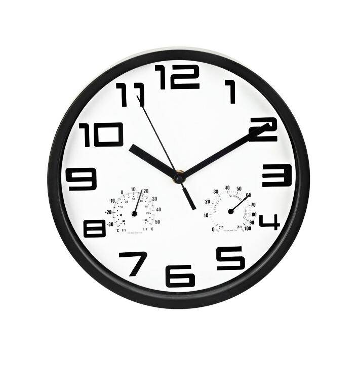 Segnale Nástěnné hodiny s teploměrem a vlhkoměrem 25 cm bílá