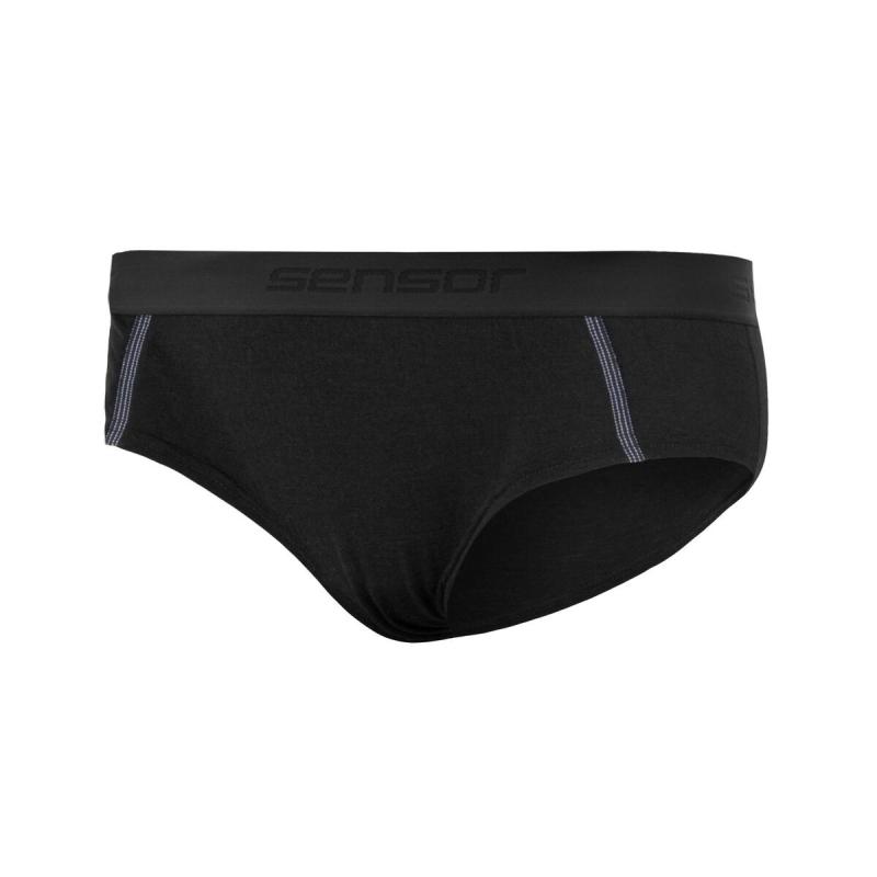 Sensor Merino Active čierne dámske nohavičky