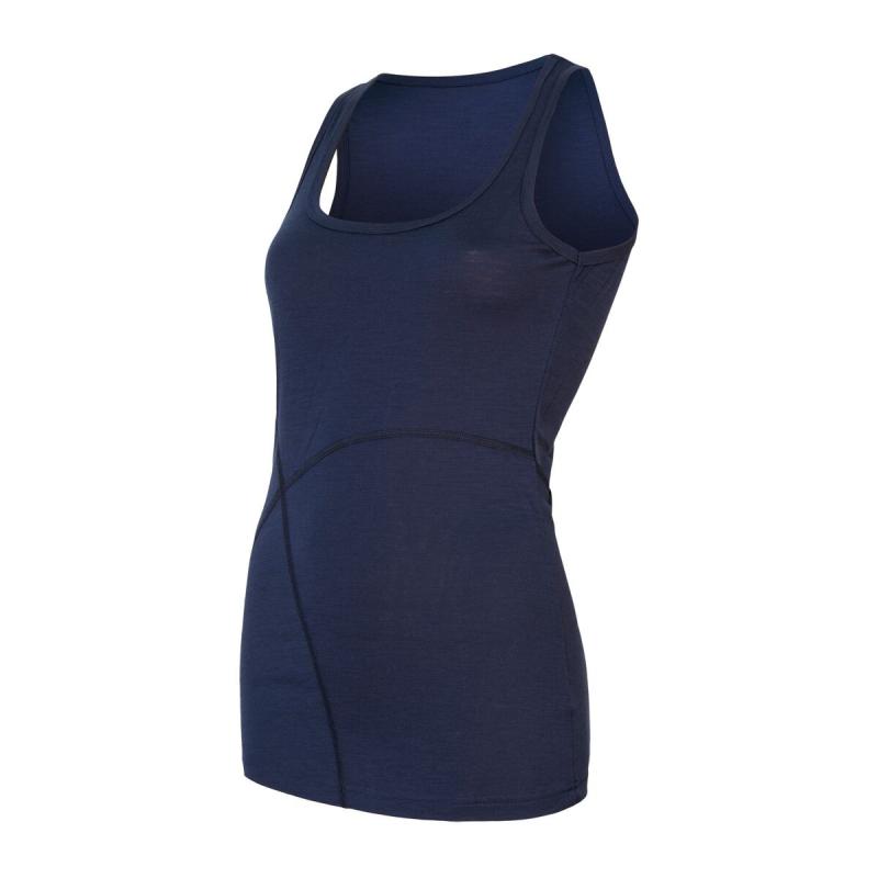 Sensor Merino Active Deep Blue dámský nátělník