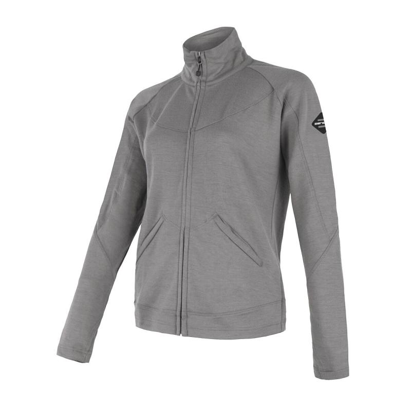 Sensor Merino Upper Celozip Šedá dámská mikina