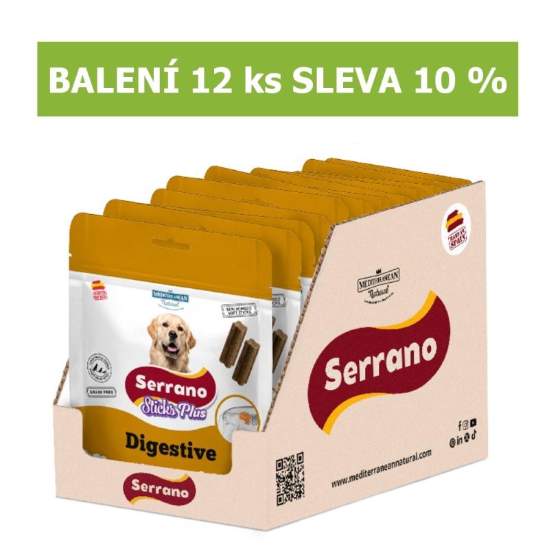 Serrano funkční tyčinky pro dobré trávení Digestive 110 g (12 ks) %