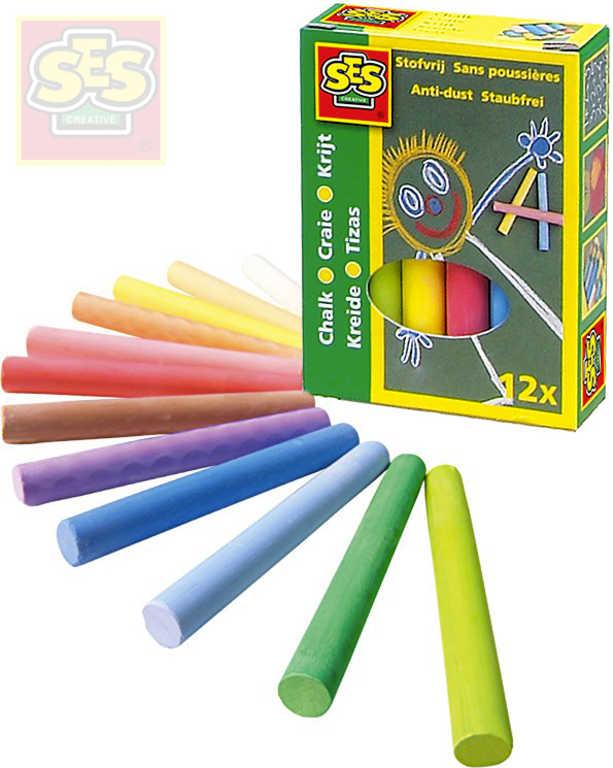 SES Creative Křídy dětské barevné set 12ks v krabičce
