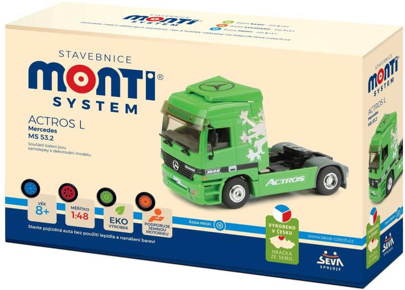 Seva Monti System 53.2 Tahač Mercedes Actros L zelený MS53.2 0109-53.2
