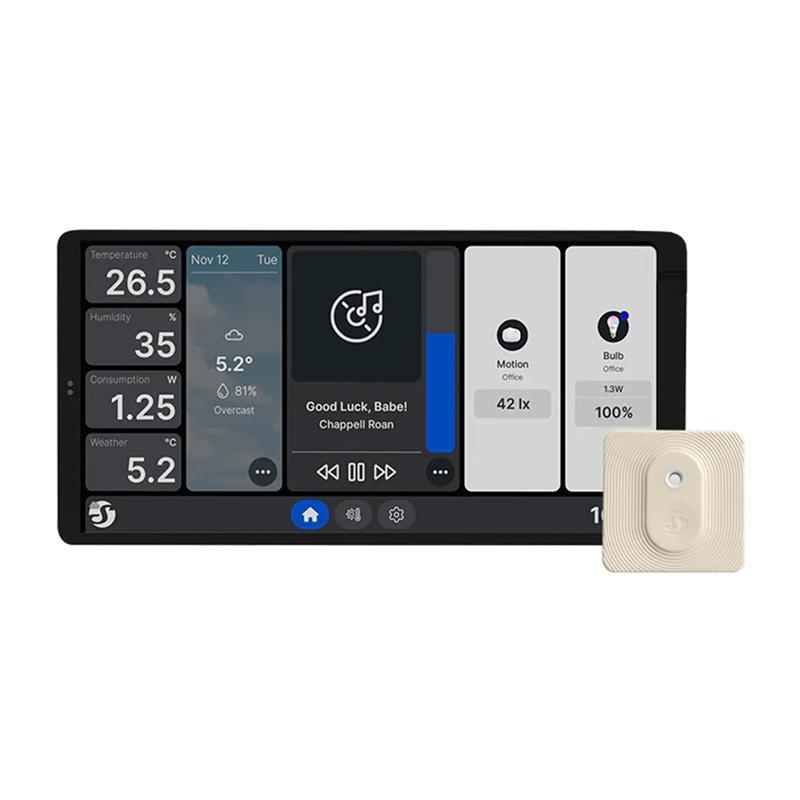 Shelly Duální ovládací panel Wall Display X2 WiFi/BLU (stříbrný) + BLU HT