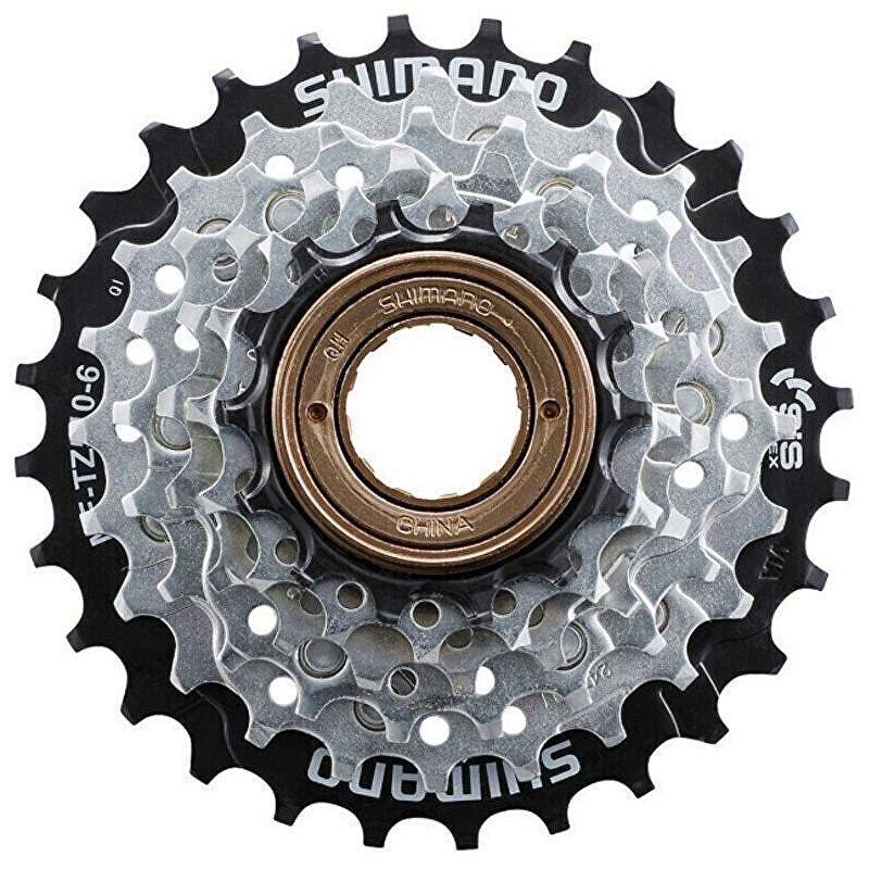 Levně Shimano 6-kolo MF-TZ510 14-28 zubů, stříbrné/černé, v krabičce