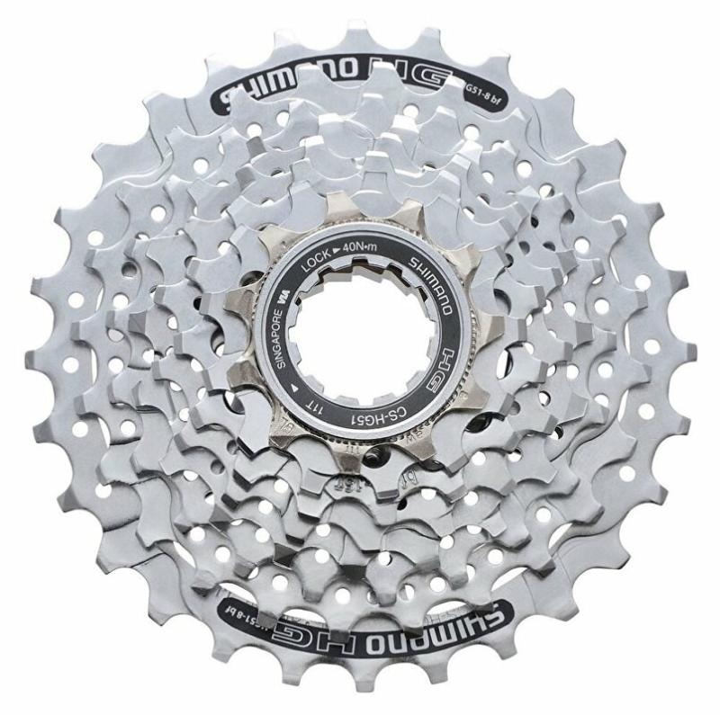 Shimano 8-kazeta CS-HG51 11-30 zubů, stříbrná v krabičce