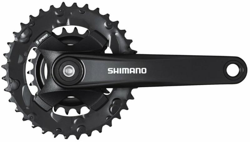 Shimano kliky FC-MT101-L 175mm 36x22, černé, bez krytu, 9 speed, pro osu čtyřhran