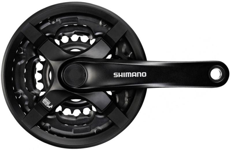 Shimano kľuky Tourney FC-TY501-L 170mm 42-34-24 zubov, čierne s krytom, v krabičke