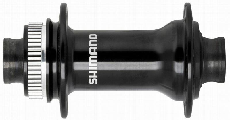 Levně Shimano náboj disc HB-MT410 32děr Center lock 15mm e-thru-axle 100mm přední černý v krabičce