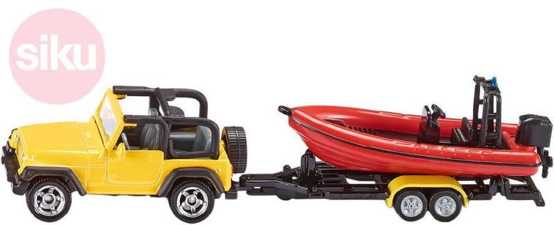 Siku Auto jeep Wrangler set s člunem model kov 1658