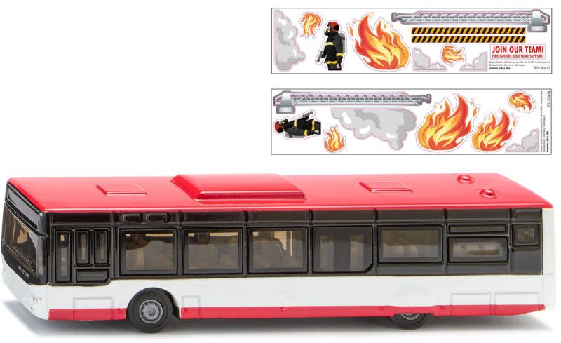 Siku Blister Neoplan autobus městský set s nálepkami hasiči model kov 1688