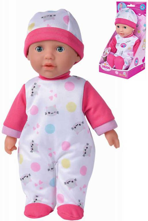 Simba Panenka baby Laura Cutie 30cm miminko měkké tělíčko na baterie Zvuk