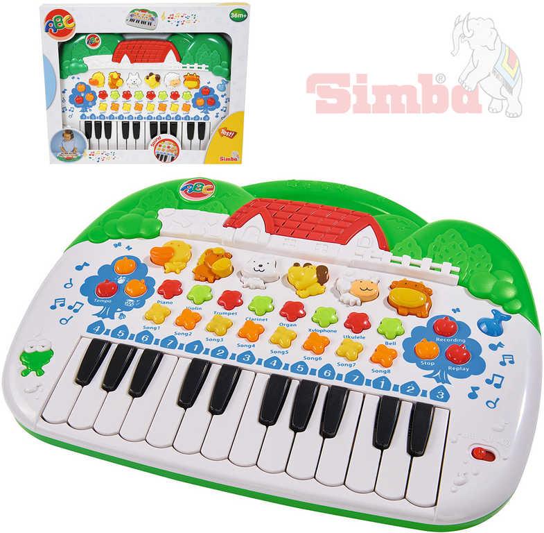 Simba Pianko dětské se zvířátky s funkcemi na baterie plast Zvuk
