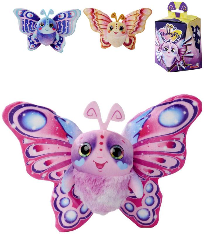 Simba PLYŠ Fluffyfly motýlek nafukovacími křídly s konfetami 4 druhy