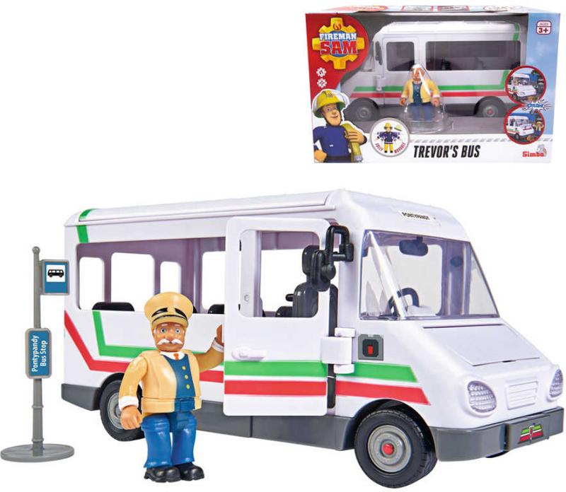 Simba Požárník Sam Trevorův autobus 21cm funkční prvky plast