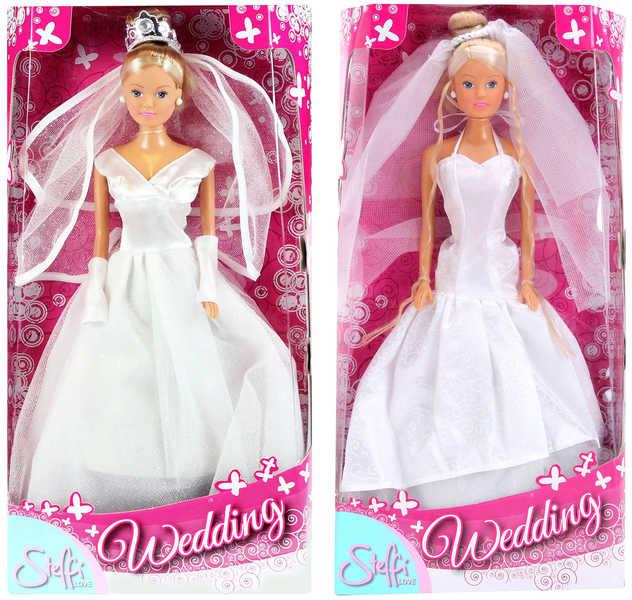 Simba Steffi nevěsta panenka svatební šaty 2 druhy