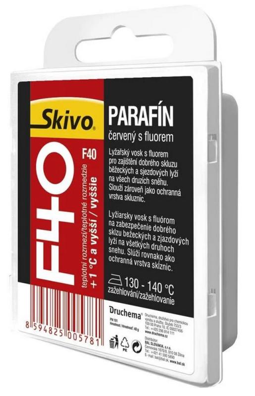 Levně Skivo F40 parafín fialový 40 g - červený