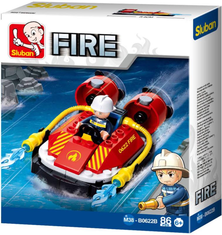 Sluban Fire Hasičské vznášedlo 86 dílků + 1 figurka (stavebnice)