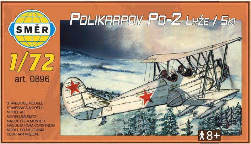 Směr SMĚR Model letadlo dvouplošník Polikarpov Po-2 Lyže 1:72 (stavebnice letadla)