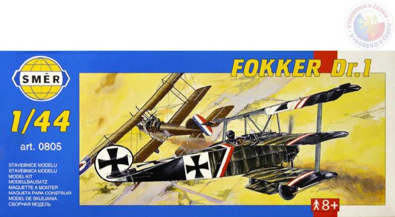 Směr SMĚR Model letadlo Fokker Dr.1 1:44 (stavebnice letadla)