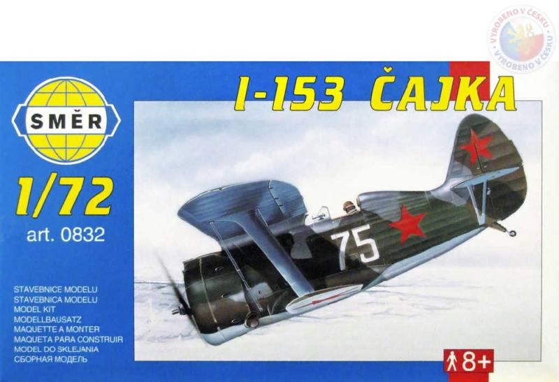 Směr SMĚR Model letadlo Polikarpov I153 1:72 (stavebnice letadla)