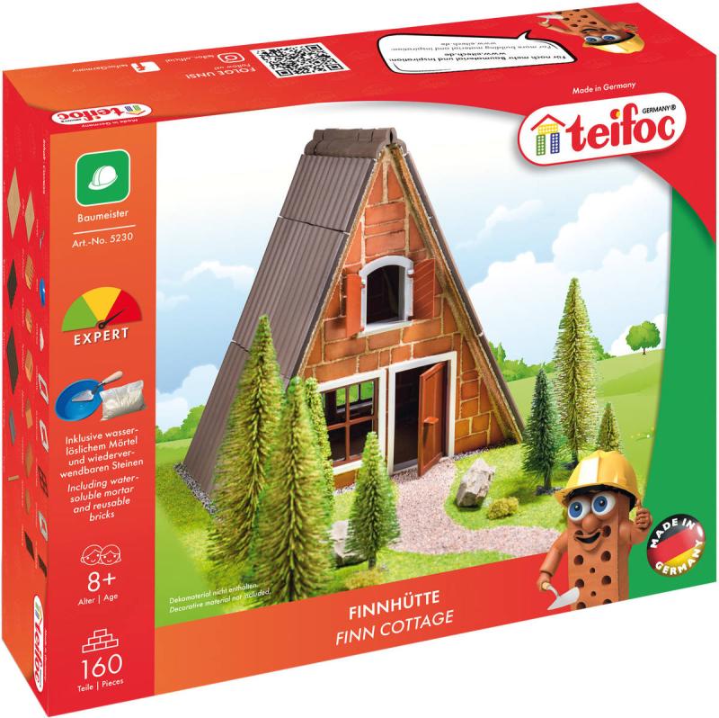 Směr TEIFOC Finská chata 160 dílků pálené cihličky v krabici 1025 (stavebnice)