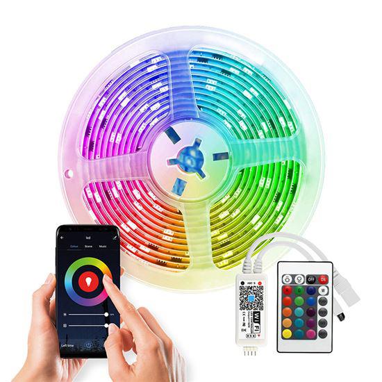 SOLIGHT Smart LED pásek 12V 90LED/m IP65 20W/5m RGB WM57 WiFi