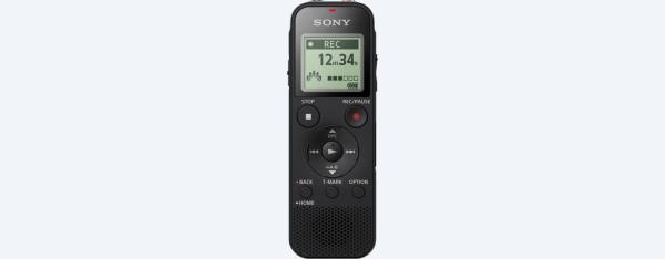 SONY digitální záznamník ICD-PX470 - podpora karet micro SD, systém S-Microphone, 4GB, USB, PCM, režim zaostření