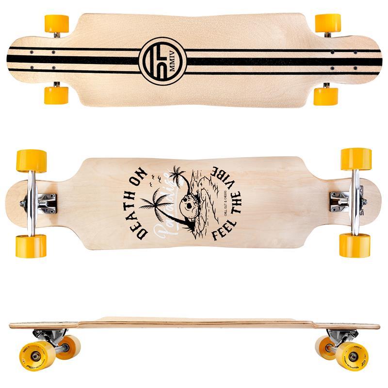 Levně Spokey LONGBAY Longboard 94 x 23,5 cm, ABEC7