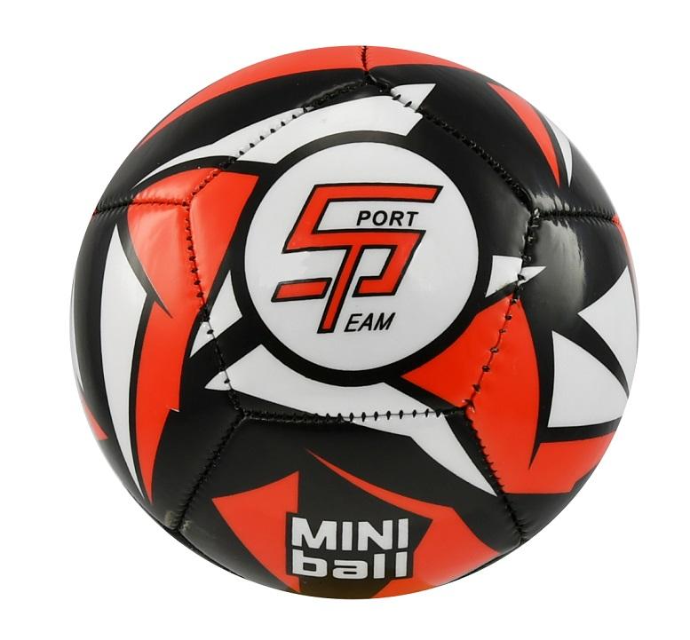 SPORTTEAM Fotbalový míč miniball S2 černo-červený