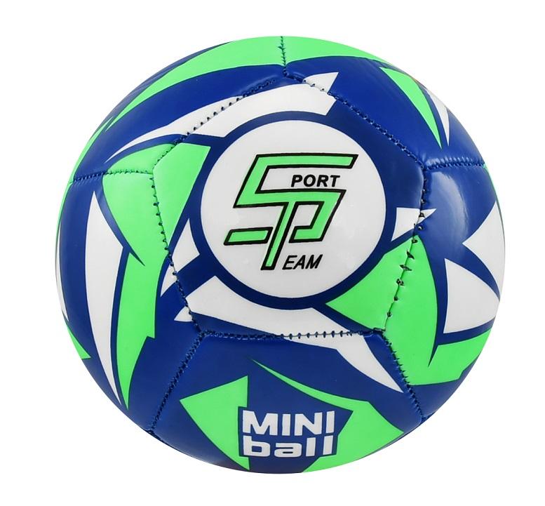 SPORTTEAM Futbalová lopta miniball S2 modro-neónovo zelená