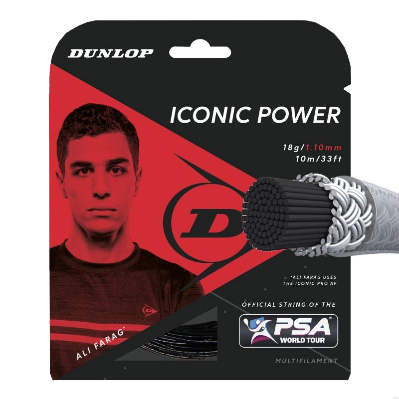 Levně DUNLOP ICONIC POWER 18G/1,10 mm (set 10 m) Squash struny