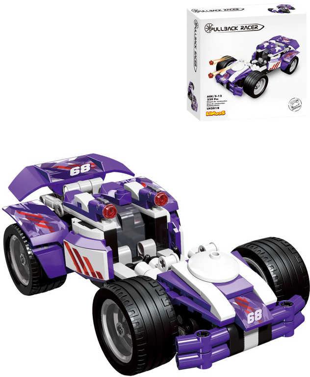 Stavebnice LiNooS Auto sportovní zpětný chod 229 dílků plast