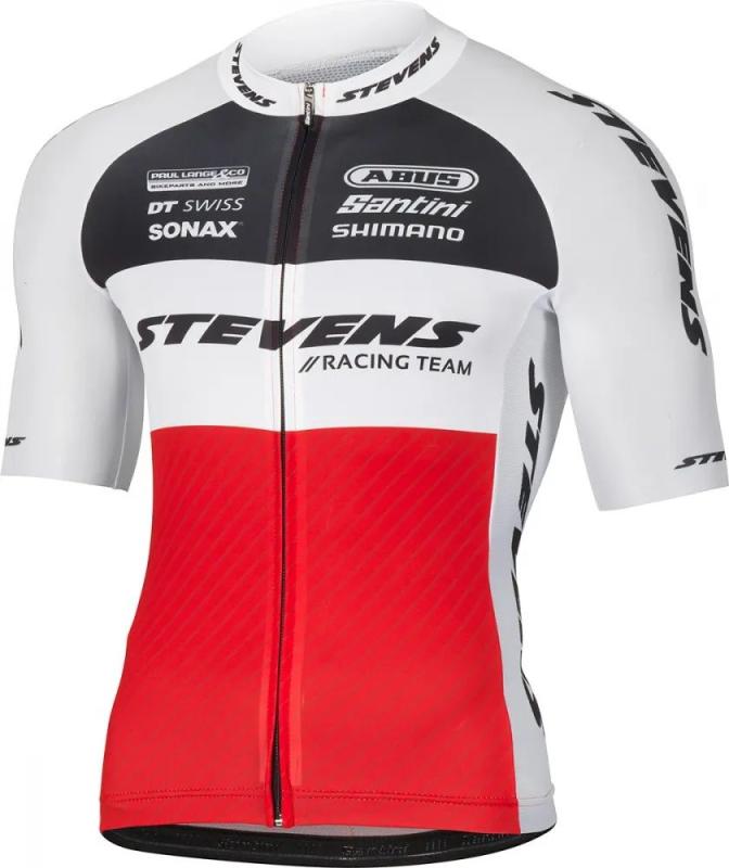 Levně Stevens Aero Team Bílo/červeno/černý Krátký Rukáv dres - XXL