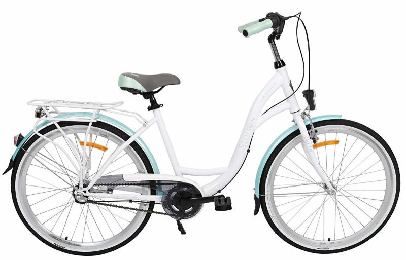 Storm Stockholm 26 3sp. rám 17palcov biele / morske modré city bicykel