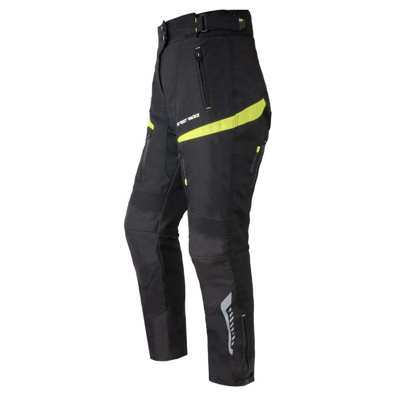Street Racer Dámske nohavice na motorku Vix čierno-fluo žlté + zľava 200,- na príslušenstvo