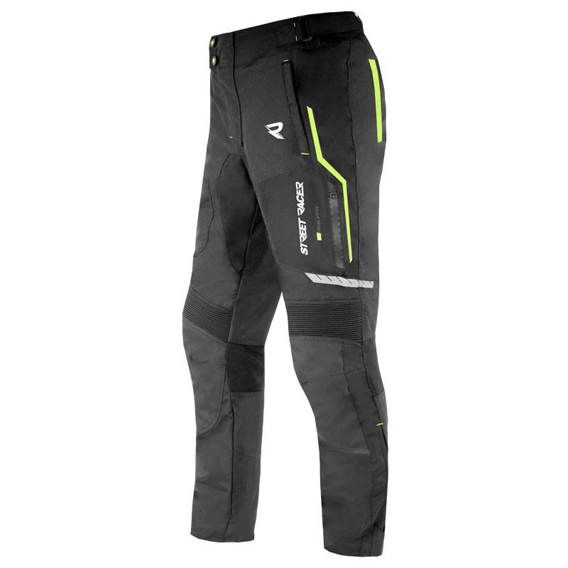 Street Racer Nohavice na motorku Flex čierno-fluo žlté + zľava 8 € na príslušenstvo