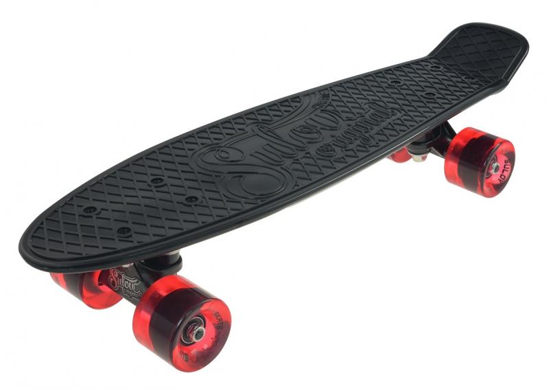 Levně Sulov Penny board 22" Retro Venice černo-tr.červený