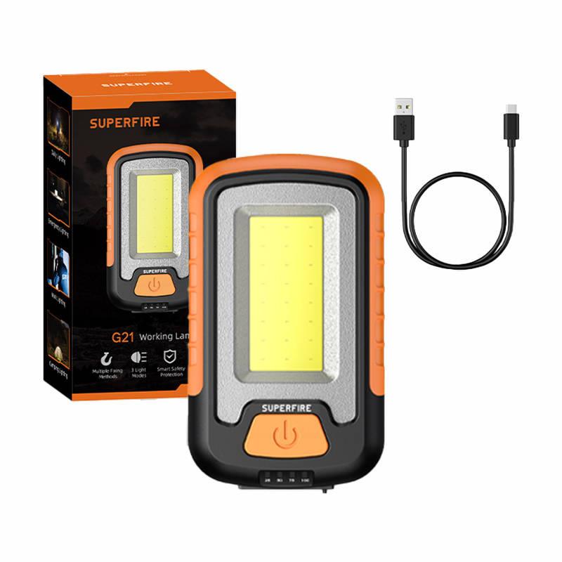 Superfire Dílenská svítilna G21, 650lm, USB