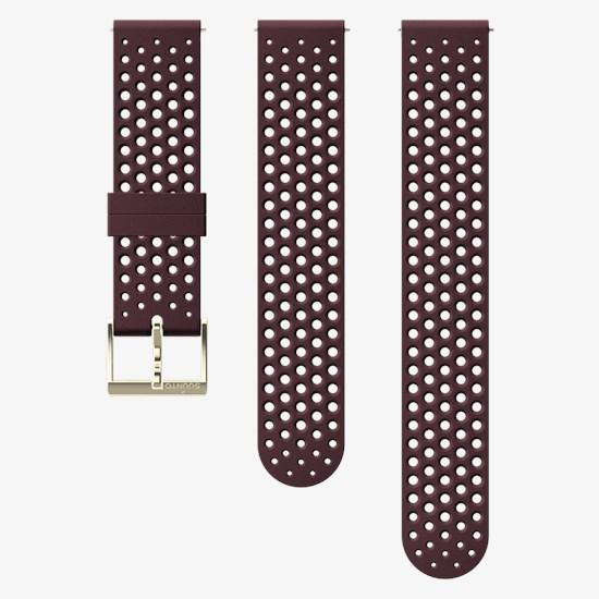 Suunto Suunto 20mm Athletic 1 Silicone Strap Burgundy Gold Size S/M