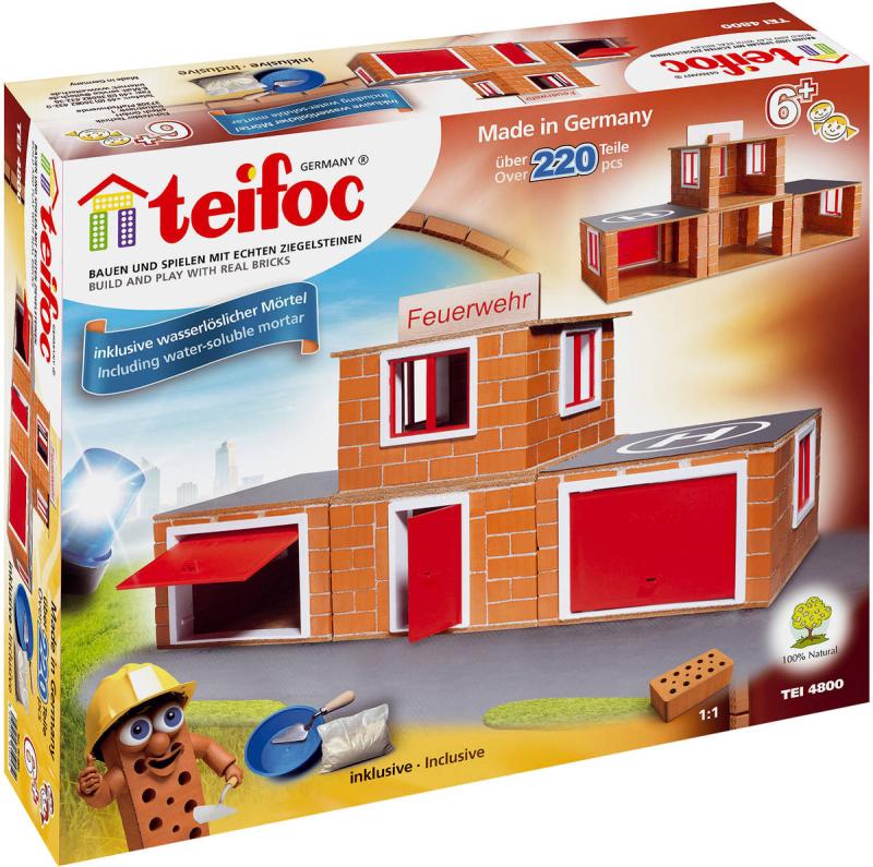 Teifoc Hasičská stanice 220 dílků pálené cihličky s maltou 4800 (stavebnice)
