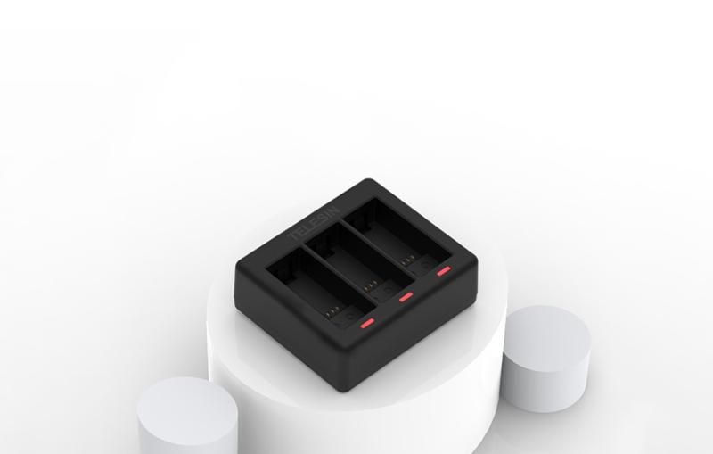 Telesin 3-slotová nabíječka pro GoPro Hero 12 / Hero 11 / Hero 10 / Hero 9