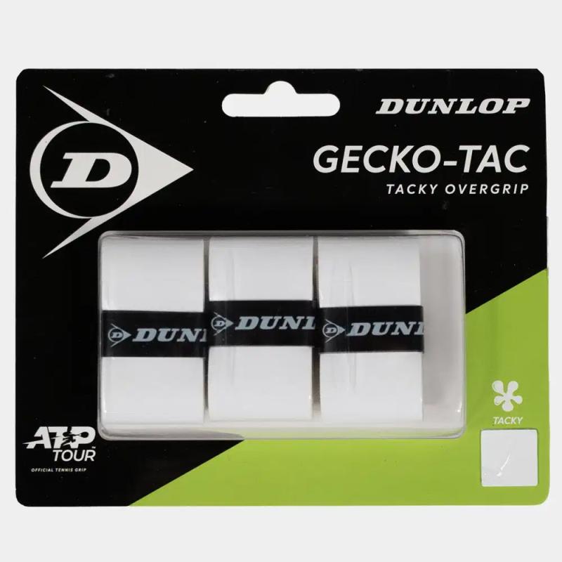 Tenis omotávka DUNLOP GECKO-TACK OverGrip 0,5 mm bílá