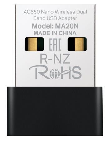 TP-Link MERCUSYS MA20N - AC650 Bezdrátový dvoupásmový USB nano adaptér