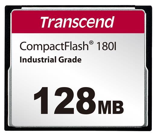 Transcend 128MB INDUSTRIAL TEMP CF180I CF CARD, (MLC) paměťová karta (SLC mode), 85MB/s R, 70MB/s W