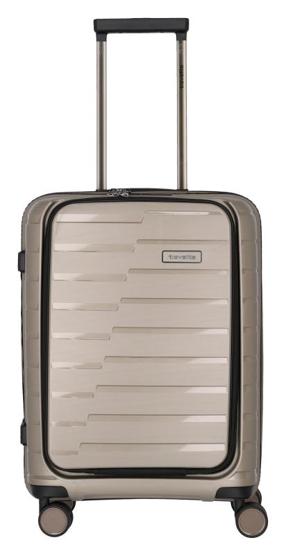 Travelite Air Base 4w S Front pocket Champagne kufor + kozmetická taštička zadarmo