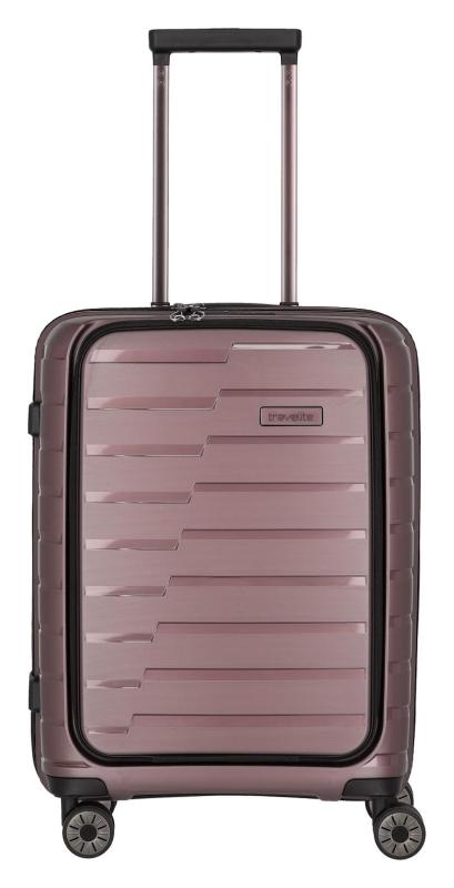 Travelite Air Base 4w S Front pocket Lilac kufr + kosmetická taštička zdarma