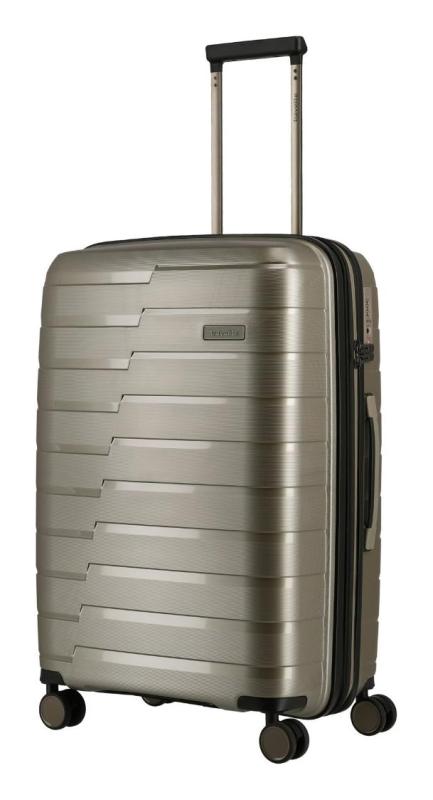 Travelite Air Base M Champagne metallic kufr + kosmetická taštička zdarma