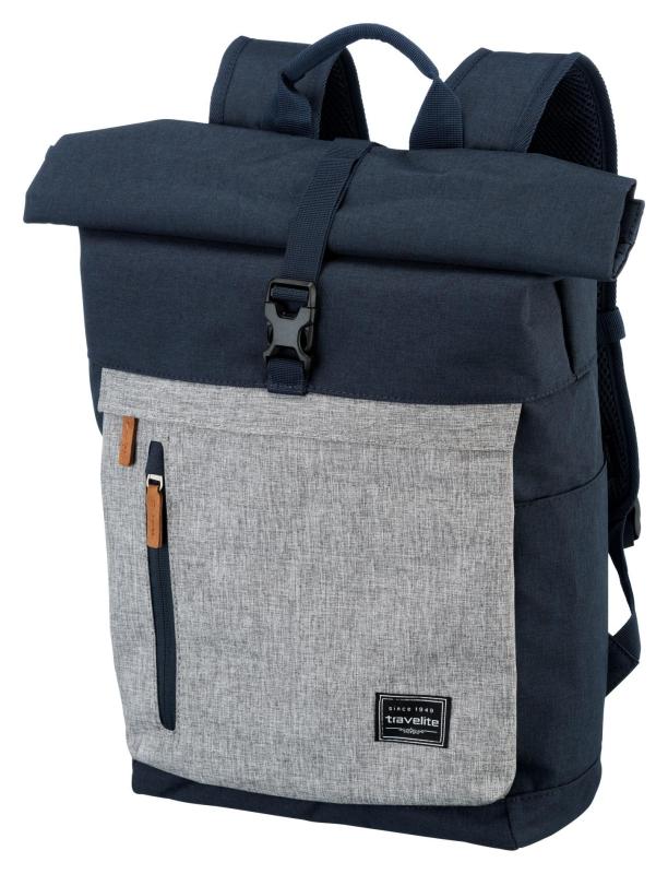 Travelite Basics Roll-up Backpack Navy/Grey batoh
