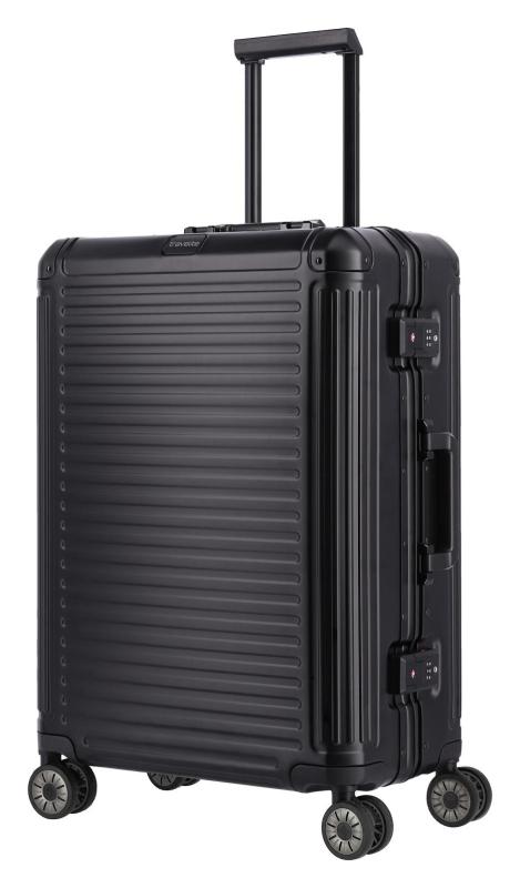 Travelite Next 4w M Black kufor + zľava 500,- na príslušenstvo